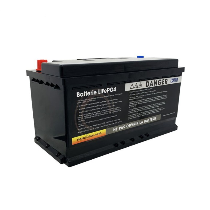 Batterie PANEL SOLAIRE Lithium LiFeP04 12V 100Ah Smart BMS Remplacement