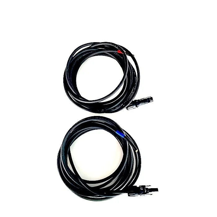 Rallonge Câble solaire 1 x 6 mm 2 Serti + MC4 Male/Femelle ( VENDU AU ML )