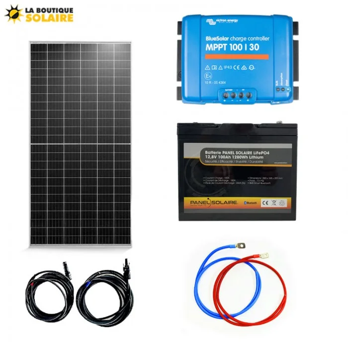 Kit solaire autoconsommation 380w avec batterie lithium 100Ah Panel Solaire  - 800Va